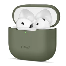 Tech-protect Silicone Apple AirPods 4 Olívazöld tok