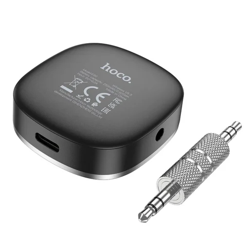HOCO adapter AUX Jack 3,5 mm BLUETOOTH kijelzővel E80 fekete - 5