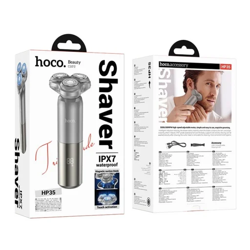 HOCO hárompengés elektromos borotva HP35 szürke - 5