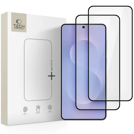 Tech-protect Glass Fit+ 2-pack Galaxy S25 Edge fekete üvegfólia - 1