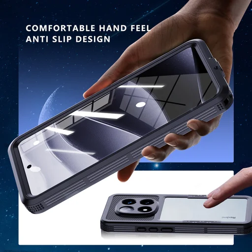 ShellBox - Vízálló IP68 Tok - Xiaomi Redmi Note 14 Pro 5G / Poco X7 - Fekete tok - 5