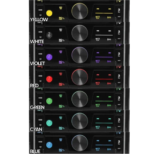 SAL VB5500 SMART autórádió, 4x50W, 2xDIN, FM RDS, USB-microSD, MP3 lejátszó, dupla USB aljzat, telefontöltő, kiválasztható RGB gomb világítás, telefonról is vezérelhető okos autórádió - 4