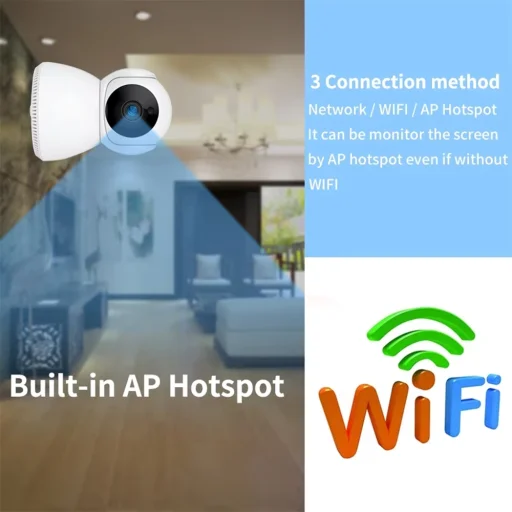  Techsuit - Beltéri Wi-Fi Kamera (Q7) - 3MP, Éjjellátó, Automatikus Követés, Kétirányú Hang, TF Kártya, V380 PRO Alkalmazás - Fehér - 9