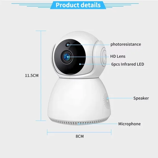  Techsuit - Beltéri Wi-Fi Kamera (Q7) - 3MP, Éjjellátó, Automatikus Követés, Kétirányú Hang, TF Kártya, V380 PRO Alkalmazás - Fehér - 16