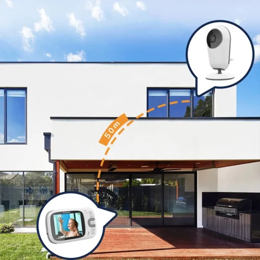  Techsuit - Babafigyelő (VB609) - Vezeték nélküli, Hőmérséklet-érzékelő, Kétirányú beszélgetés, Éjszakai mód, Privát kapcsolat - Fehér - 5