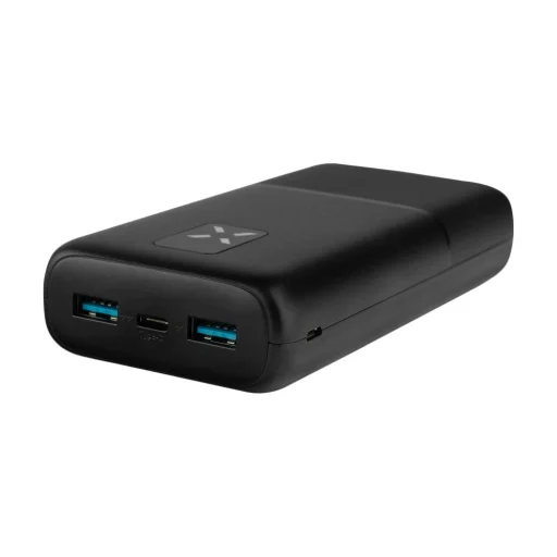  Fixed - Zen 20 Power Bank (FIXZEN-20-BK) - 2x USB, Type-C, 20W, 20000mAh, LCD kijelzővel - Fekete - 2