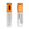  ColorWay - Újratölthető Elem (CW-UBAAA-09) - 2x AAA Type-C, 590mAh, 1.5V, számítógépes kiegészítőkhöz/fényképezőgépekhez, Li-Polimer - Szürke thumbnail