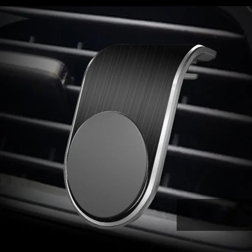  Techsuit - Autós tartó AirGrip (S7) - Vízeseffektes, mágneses biztonságos fogás légbeömlőre, rögzítőfogás - Fekete / Ezüst - 6