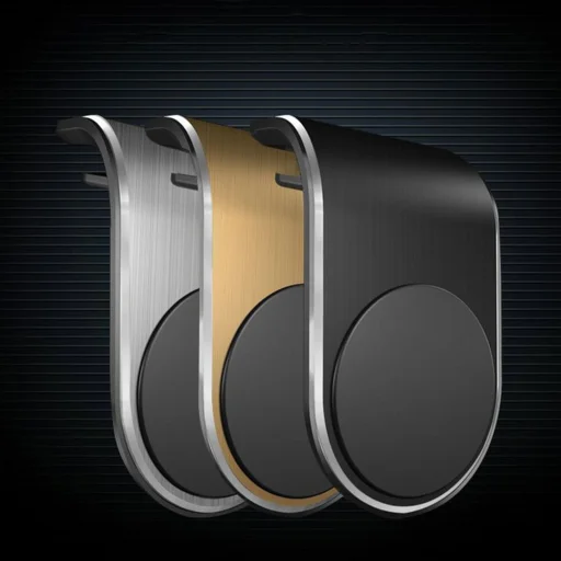  Techsuit - Autós tartó AirGrip (S7) - Vízeseffektes, mágneses biztonságos fogás légbeömlőre, rögzítőfogás - Fekete / Ezüst - 7