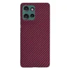  Techsuit - Karbonit Szálhéj - Motorola Edge 50 - Piros tok thumbnail