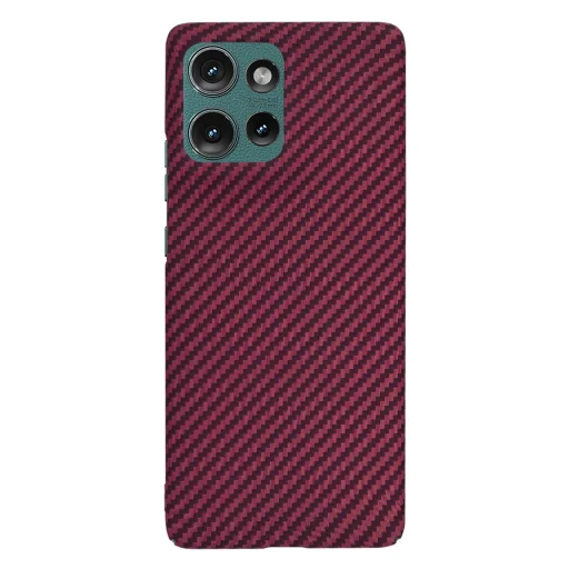  Techsuit - Karbonit Szálhéj - Motorola Edge 50 - Piros tok - 3