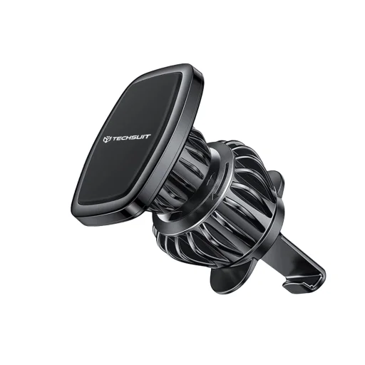  Techsuit - Légkondi Rácsra Rögzíthető Autós Tartó (S2) - Fémlemezekkel, Mágneses Rögzítés N52, 360°-os Forgatási Szög - Fekete - 2