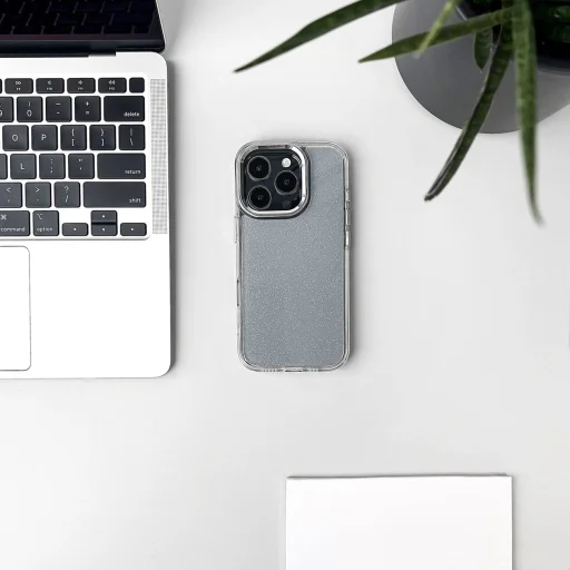 Csillogó tok iPhone 16e - Átlátszó tok - 3