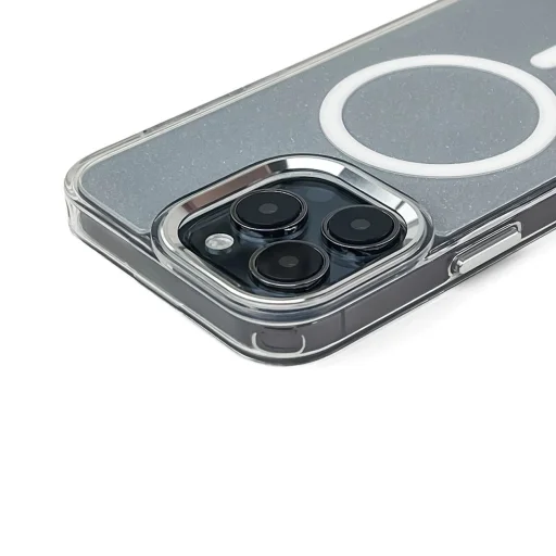 Csillámló tok MagSafe technológiával iPhone 16e-hez - Fehér - 3