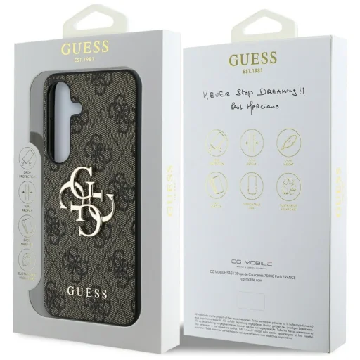  Guess - Kemény tok 4G Nagy Fém Logóval (GUHMS25M4GMGBR) - Samsung Galaxy S25 Plus - Barna - 7