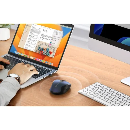 UGREEN MU006 Vezeték nélküli egér, 2,4 GHz + Bluetooth 5.0 (tengerészkék) - 3