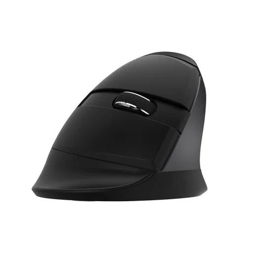 Vezeték nélküli függőleges egér Delux M618Mini DB BT+2.4G 2400DPI (fekete) - 2