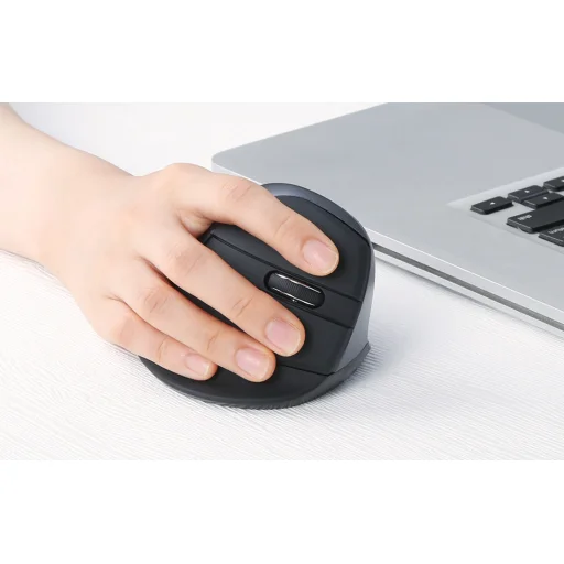 Vezeték nélküli függőleges egér Delux M618Mini DB BT+2.4G 2400DPI (fekete) - 5