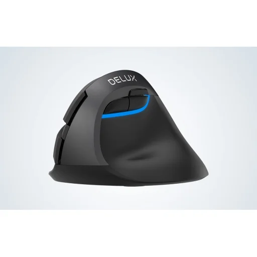 Vezeték nélküli függőleges egér Delux M618Mini DB BT+2.4G 2400DPI (fekete) - 7