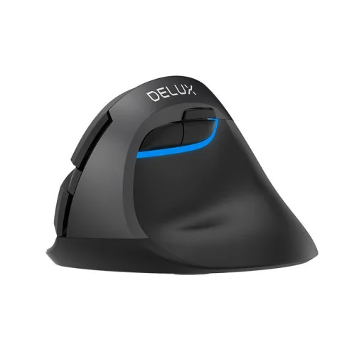 Vezeték nélküli függőleges egér Delux M618Mini DB BT+2.4G 2400DPI (fekete) - 1