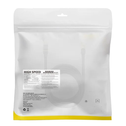 Baseus Speed​ Seven hálózati kábel RJ45 10Gbps 20m fekete (WKJS010901) - 6