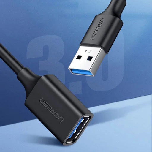 Ugreen USB-A (male) - USB-A (female) adapter hosszabbító kábel USB 3.0 5Gb/s 0.5m fekete (US129) - 9