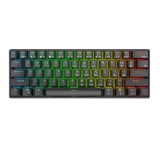 Mechanikus billentyűzet Royal Kludge RK61 RGB, barna kapcsoló (fekete)