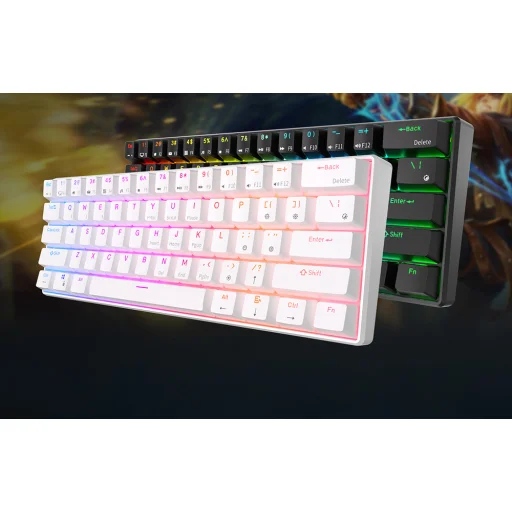 Mechanikus billentyűzet Royal Kludge RK61 RGB, piros kapcsoló (fehér) - 8