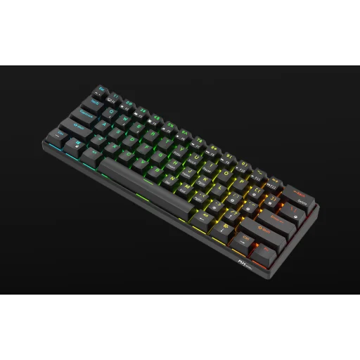 Mechanikus billentyűzet Royal Kludge RK61 RGB, barna kapcsoló (fekete) - 12