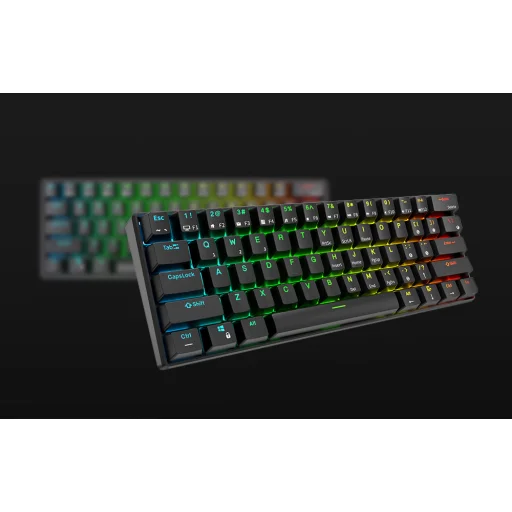 Mechanikus billentyűzet Royal Kludge RK61 RGB, barna kapcsoló (fekete) - 7