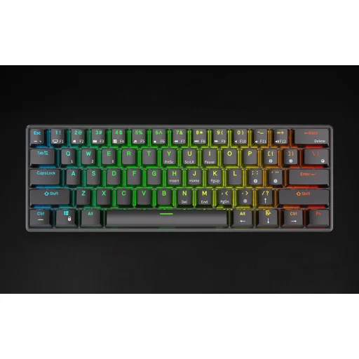 Mechanikus billentyűzet Royal Kludge RK61 RGB, barna kapcsoló (fekete) - 8