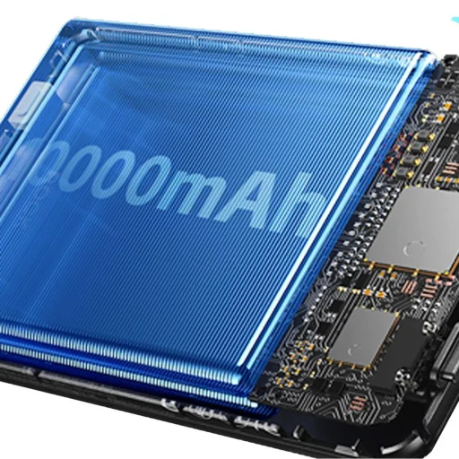 Dudao K29 10000mAh PD 20W MagSafe Powerbank fémházzal, állvánnyal és beépített USB-C/Lightning kábelekkel - Ezüst - 4