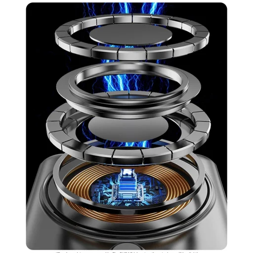 Dudao K29 10000mAh PD 20W MagSafe Powerbank fémházzal, állvánnyal és beépített USB-C/Lightning kábelekkel - Ezüst - 8