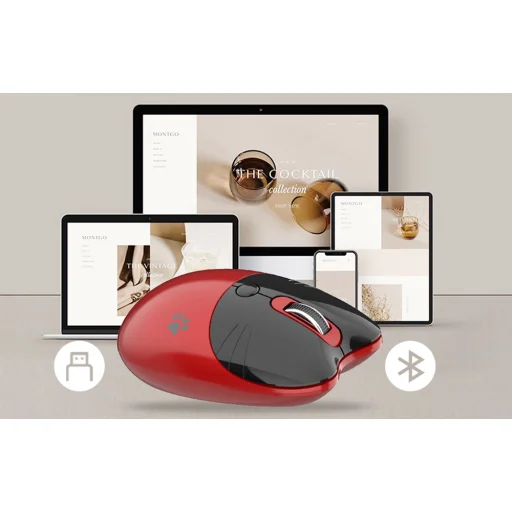 MOFII Vezeték nélküli Egér M3DM Piros/Fekete - 4