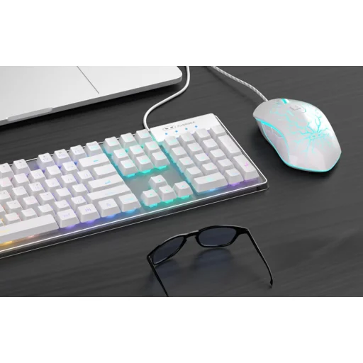 Vezetékes billentyűzet + egér szett MageGee K1 (fehér) - 7