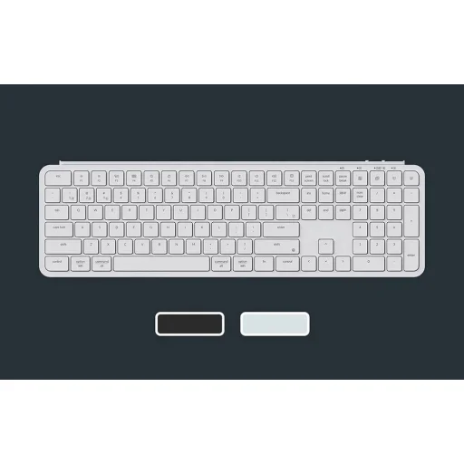 Vezeték nélküli billentyűzet Ultra Slim Keychron B6 Pro 2.4G (fehér) - 8