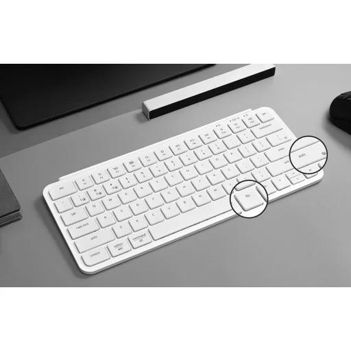 Vezeték nélküli billentyűzet Ultra Slim Keychron B1 Pro 2.4G (fehér) - 6