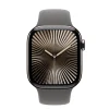 Apple Watch S10 Mobilhálózatos 42 mm Természetes Titán Tokkal és Szürkésbarna Sport Szíjjal - S/M thumbnail