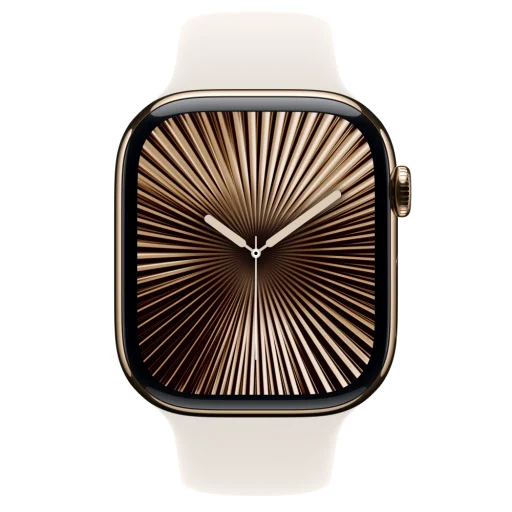 Apple Watch S10 Mobilhálózatos 46mm Arany Titán Tok Szürkület Sport Szíjjal - M/L - 2