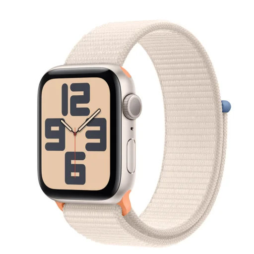 Apple Watch SE2 v2 GPS 44 mm Csillagfény alumínium tok csillagfény sport szíjjal - 1