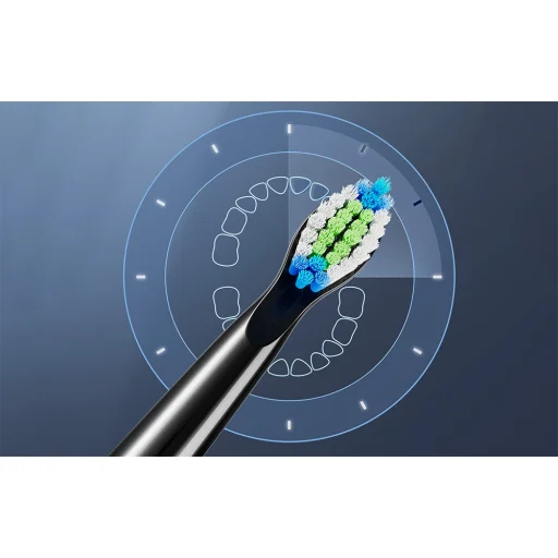 Szónikus fogkefe készlet cserélhető fejjel és 2 fogkefetartóval Bitvae D2+D2 (fehér és fekete) - 7