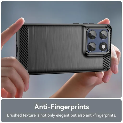  Techsuit - Karbon Szilikon - Motorola Edge 60 Fusion - Fekete tok - 3