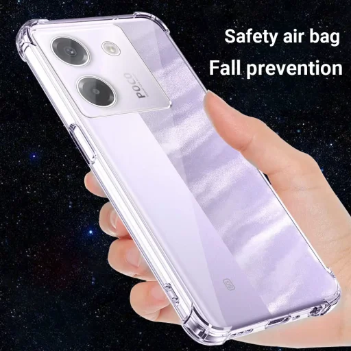  Techsuit - Ütésálló Átlátszó Szilikon - Xiaomi Poco M7 Pro 5G - Átlátszó tok - 5