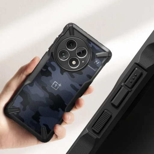 Ringke - Fusion X Design - OnePlus 13 - Terepmintás Fekete tok - 4