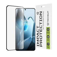  Techsuit - 111D Teljes Lefedettségű / Teljes Ragasztású Üveg / 3D Ívelt Képernyő - OnePlus 13 - Fekete üvegfólia