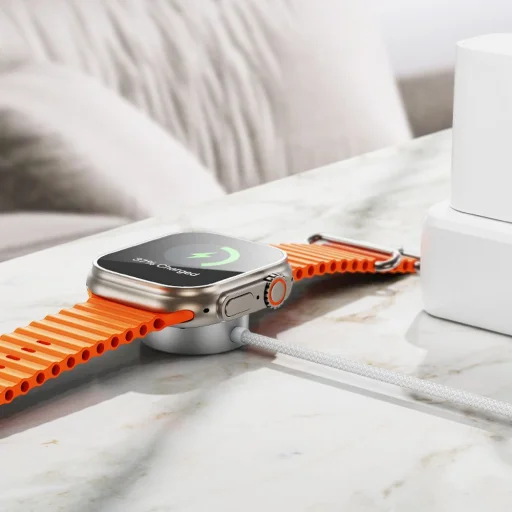 HOCO vezeték nélküli töltő Type C, kompatibilis APPLE Watch és SAMSUNG Watch CW59 fehér - 7