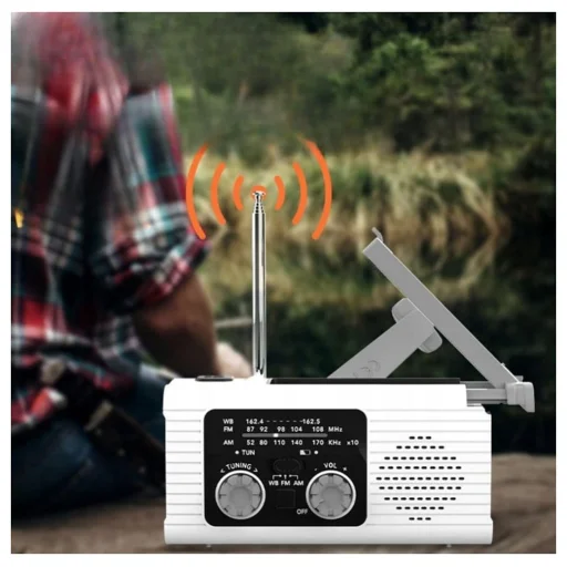 PRISTAR FM rádió zseblámpával 4000 mAh YX318 piros - 3