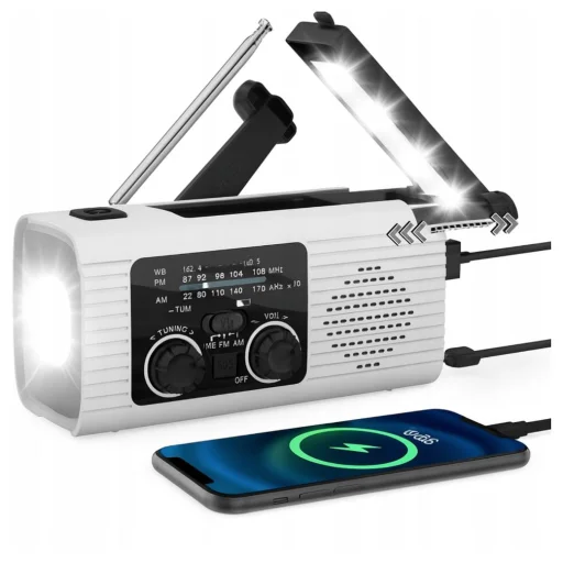 PRISTAR FM rádió zseblámpával 4000 mAh YX318 piros - 12