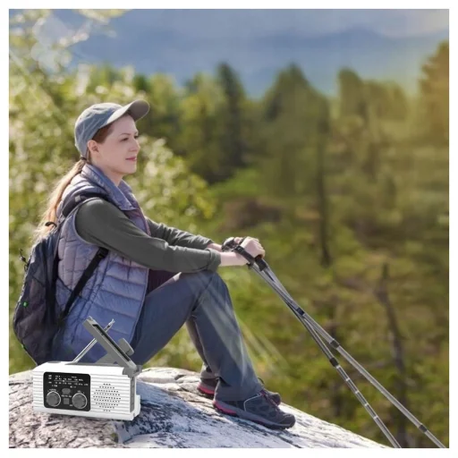 PRISTAR FM rádió zseblámpával 4000 mAh YX318 piros - 9
