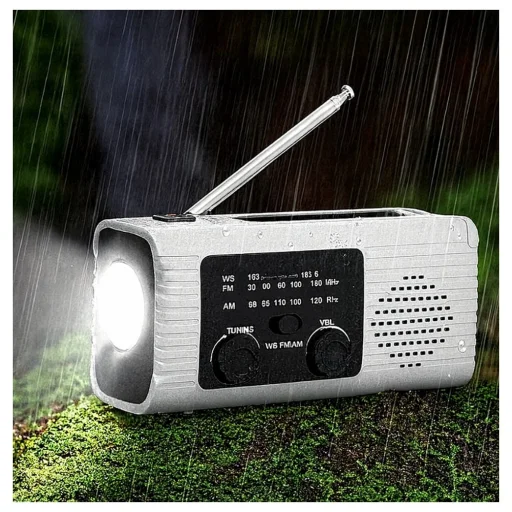 PRISTAR FM rádió zseblámpával 4000 mAh YX318 piros - 10
